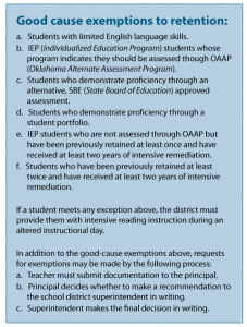 RSA- Good cause exemption