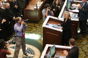 Governor Mary Fallin delivering the 2012 State of the State.