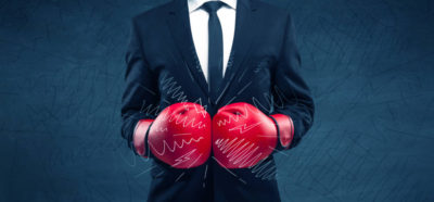 boxing gloves hitting each other