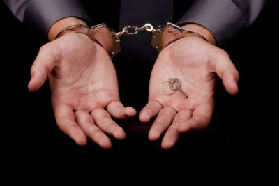 handcuffs and key
