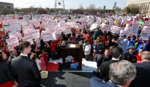 NOW: The crowd at the Rally for Education, March 31, 2014