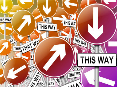 chaotic road signs